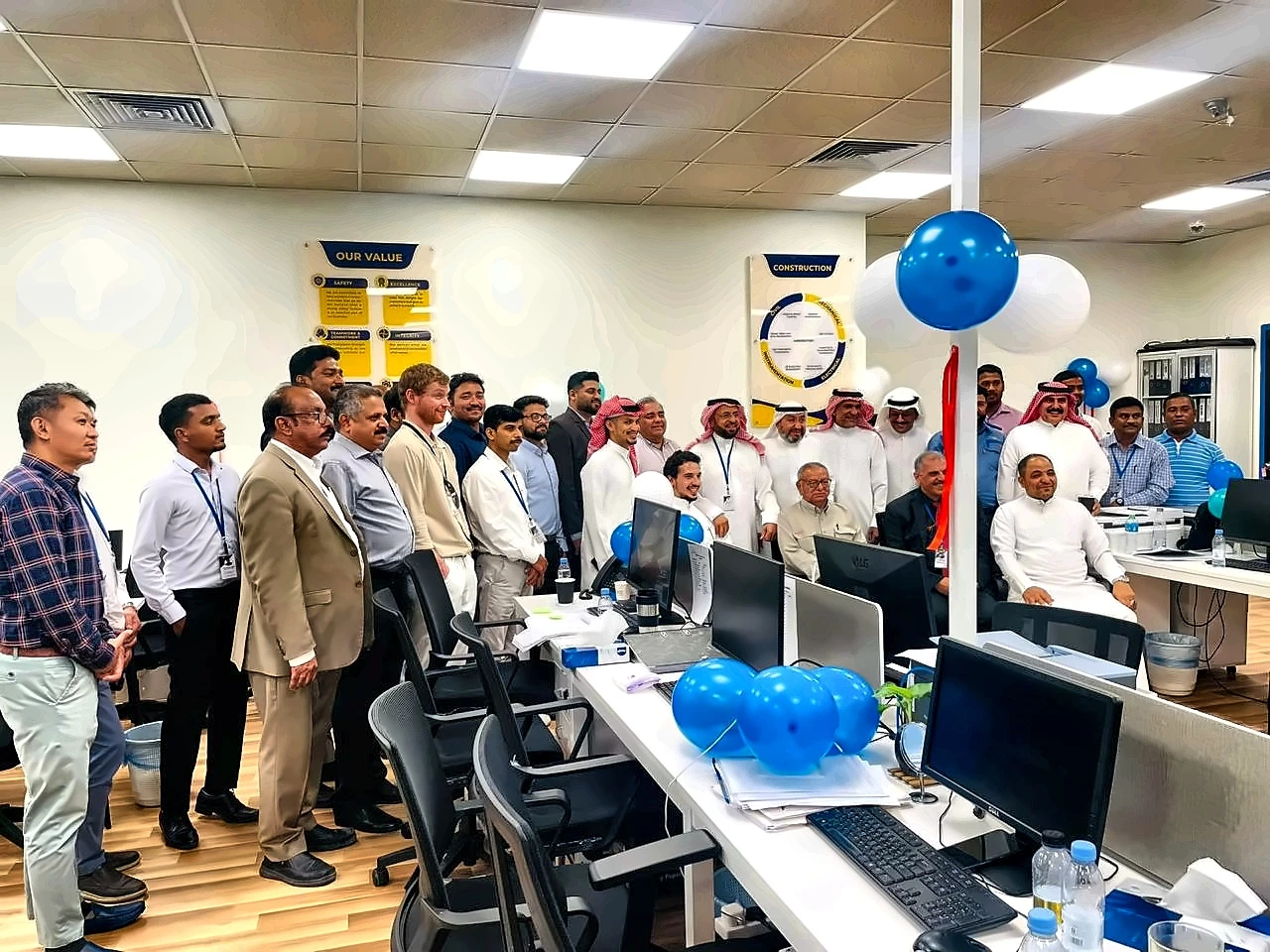 MEG Al Khobar office inauguration full team assembly